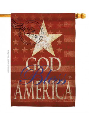 God Bless America House Flag | Patriotic, Double Sided, Flags