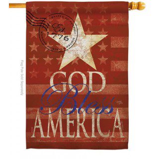 God Bless America House Flag | Patriotic, Double Sided, Flags