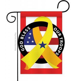 God Bless Our Troops Garden Flag | Patriotic, Applique, Cool, Flag