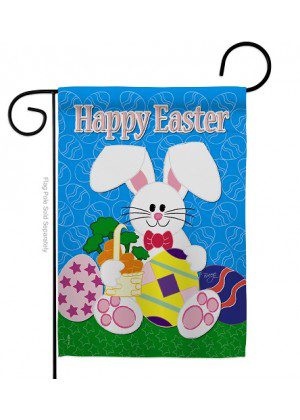 Happy Bunny Garden Flag | Easter, Two Sided, Garden, Cool, Flag