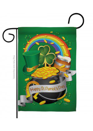Happy St. Patrick's Day Garden Flag | St. Patrick's Day, Cool, Flags