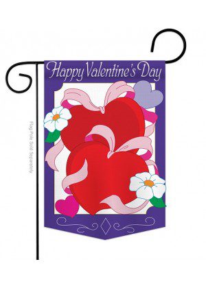 Hearts Garden Flag | Valentine, Applique, Yard, Cool, Garden, Flag