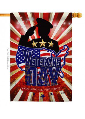 Honoring Veterans Day House Flag | Patriotic, Double Sided, Flags