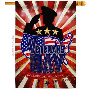 Honoring Veterans Day House Flag | Patriotic, Double Sided, Flags