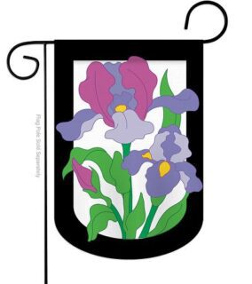 Iris Garden Flag | Garden Flag | Applique, Yard, Cool, Garden, Flag