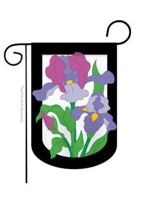 Iris Garden Flag | Garden Flag | Applique, Yard, Cool, Garden, Flag