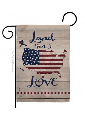 Land I Love Garden Flag | Patriotic, 4th of July, Cool, Garden, Flag