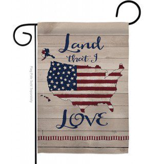 Land I Love Garden Flag | Patriotic, 4th of July, Cool, Garden, Flag