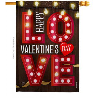 Lightful Valentine Love House Flag | Valentine, Yard, House, Flags
