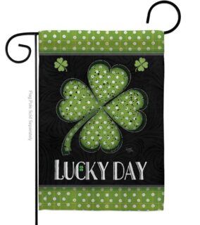 Lucky Day Clover Garden Flag | St. Patrick's Day, Two Sided, Flags