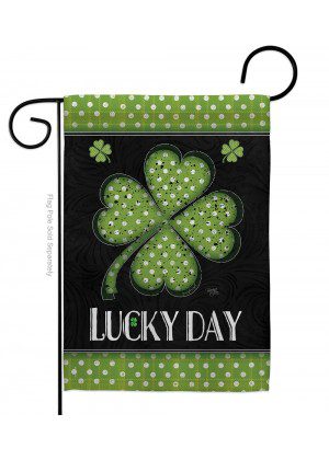 Lucky Day Clover Garden Flag | St. Patrick's Day, Two Sided, Flags