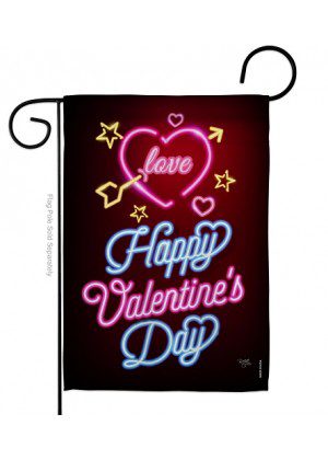 Neon Valentines Love Garden Flag | Valentine, Cool, Garden, Flags