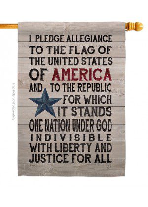 Pledge of Allegiance House Flag