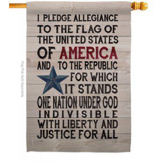 Pledge of Allegiance House Flag