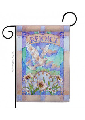 Rejoice Garden Flag | Easter, Two Sided, Cool, Garden, Flags
