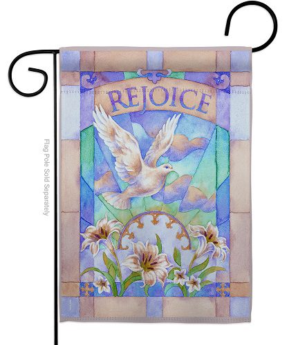 Rejoice Garden Flag Rejoice Garden Flag | Easter, Two Sided, Cool, Garden, Flags