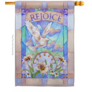 Rejoice House Flag | Easter, Double Sided, House, Yard, Flags