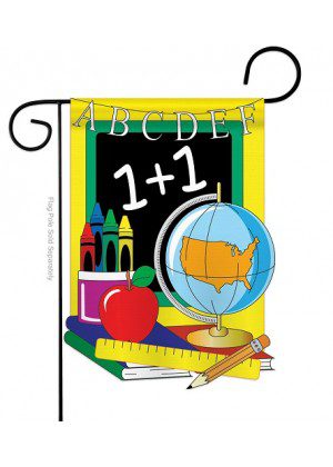 School Garden Flag | Applique, Two Sided, Cool, Garden, Flags