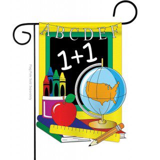 School Garden Flag | Applique, Two Sided, Cool, Garden, Flags