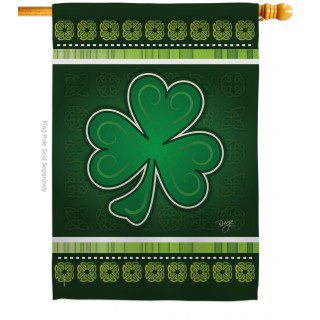 Shamrock House Flag | St. Patrick's Day, Two Sided, House, Flags