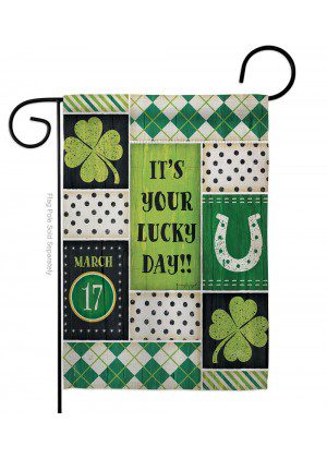 St. Patrick's Lucky Day Garden Flag | St. Patrick's Day, Cool, Flags