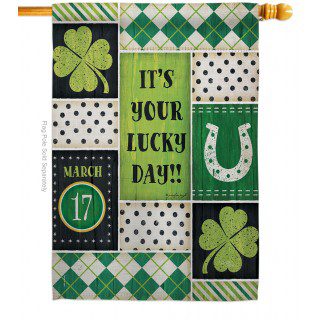 St. Patricks Lucky Day House Flag | St. Patrick's Day, House, Flags