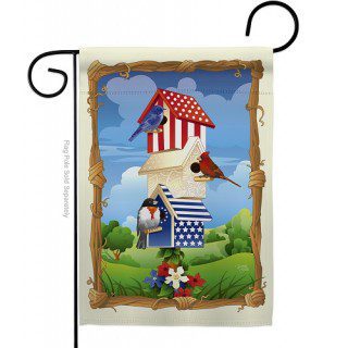 Star Spangled Birdhouse Garden Flag | Patriotic, Bird, Cool, Flags