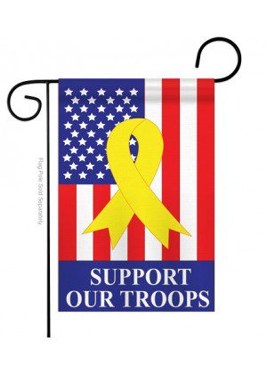 Support Our Troops Garden Flag | Patriotic, Applique, Cool, Flags