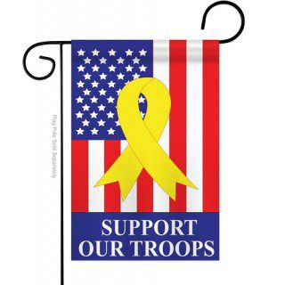 Support Our Troops Garden Flag | Patriotic, Applique, Cool, Flags
