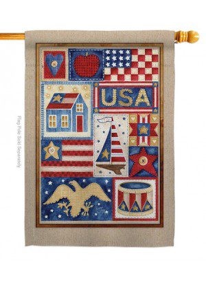 USA Collage House Flag | Patriotic, 4th of July, Yard, House, Flags