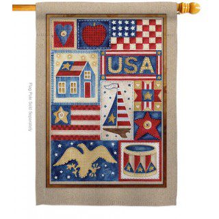 USA Collage House Flag | Patriotic, 4th of July, Yard, House, Flags
