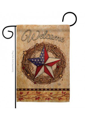 Welcome American Pride Wreath Garden Flag | Patriotic, Flags