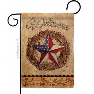 Welcome American Pride Wreath Garden Flag | Patriotic, Flags