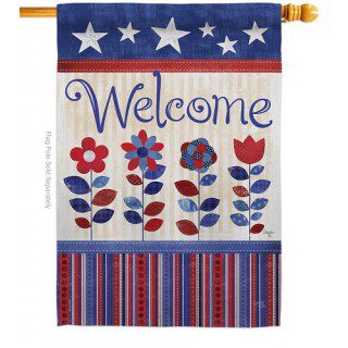Welcome Patriotic House Flag | Patriotic, Double Sided, Flags