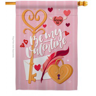 Be My Valentine House Flag | Valentine, Double Sided, Yard, Flags