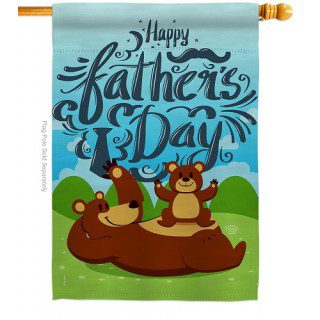 Beary Happy Father's Day House Flag | Father's Day, House, Flags
