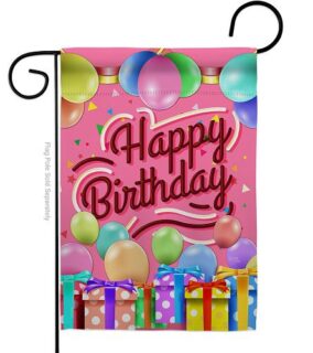 Celebrate Happy Birthday Garden Flag | Birthday, Two Sided, Flags