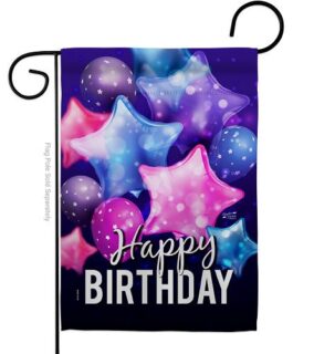 Happy Birthday Balloon Garden Flag | Birthday, Garden, Flags