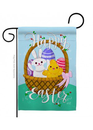 Happy Easter Basket Garden Flag | Easter, Cool, Garden, Flags