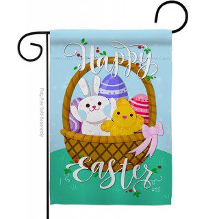 Happy Easter Basket Garden Flag | Easter, Cool, Garden, Flags