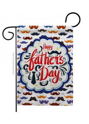 Happy Father's Day Mustache Garden Flag | Father's Day, Flags