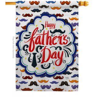 Happy Father's Day Mustache House Flag | Father's Day, Flags