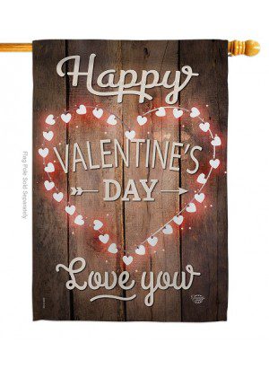 Happy Valentine's Day House Flag | Valentine, Yard, House, Flags