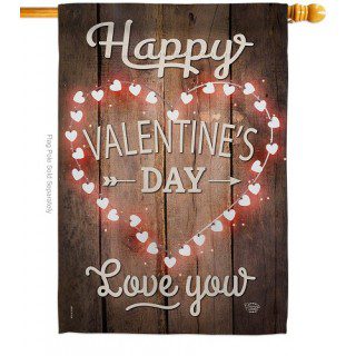 Happy Valentine's Day House Flag | Valentine, Yard, House, Flags