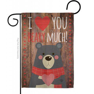 I Love You Beary Much Garden Flag | Valentine's Day, Cool, Flags