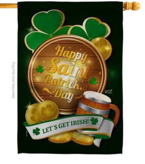 Let's Get Irish House Flag | St. Patrick's Day, Double Sided, Flags