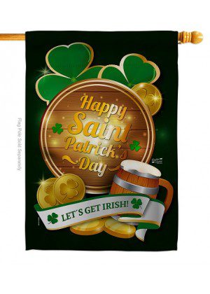 Let's Get Irish House Flag | St. Patrick's Day, Double Sided, Flags