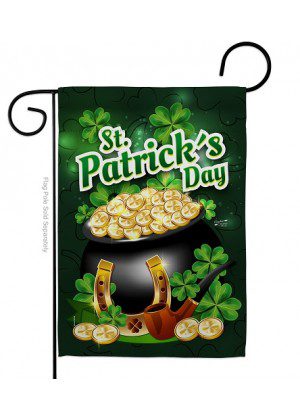 Lucky Gold Pot Garden Flag | St. Patrick's Day, Cool, Garden, Flag