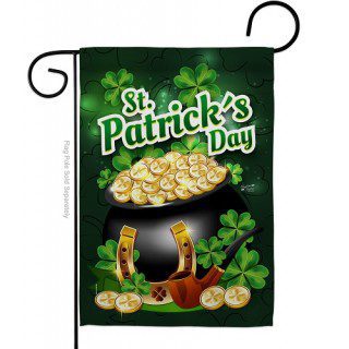 Lucky Gold Pot Garden Flag | St. Patrick's Day, Cool, Garden, Flag