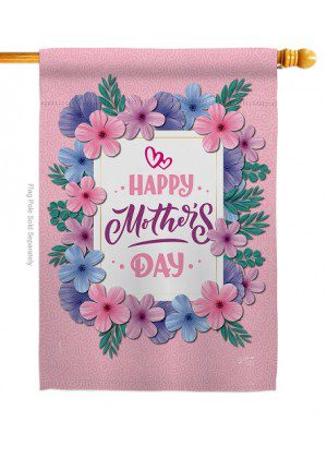 Pink Mother Day House Flag | Mother's Day, Double Sided, Flags